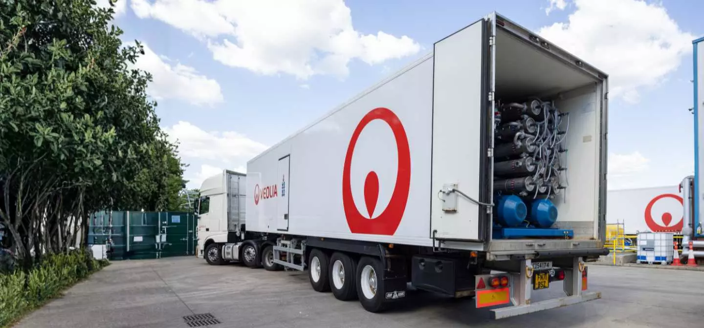 Illustration of mobile water services units