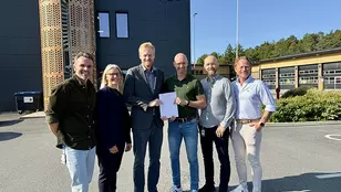 Photo of the Fuglevik wastewater treatment plant team